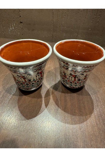 İLKCET MODA Rapido Ethnic Patterned 2-Piece Cup