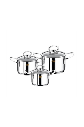 FMS Pera 6 Piece Mini Steel Pot Set Metal