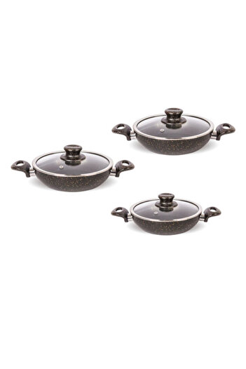FMS G5001 6 Piece Black Granite Omelet Set