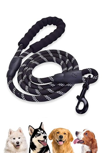 COZY SENSE Dog Walking Leash Adjustable Dog Collar with Reflectors Small Medium Large Dog Leash