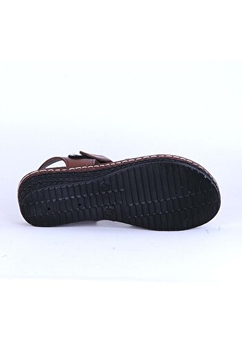 moda ayakkabım Moda Ayakkabı 184 Polero Dolgu Topuk Kadın Yazlık Sandalet