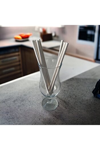 Krm Ambalaj 6*20 cm White Paper Straws, 25 Pieces