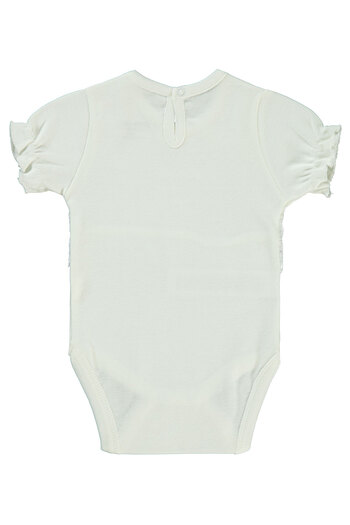 Pierre Cardin Baby Girl 0-9 Months Ecru Badi with Snap Fasteners