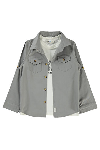 Civil Boys Boy's T-Shirt Shirt 6-9 Years Gray