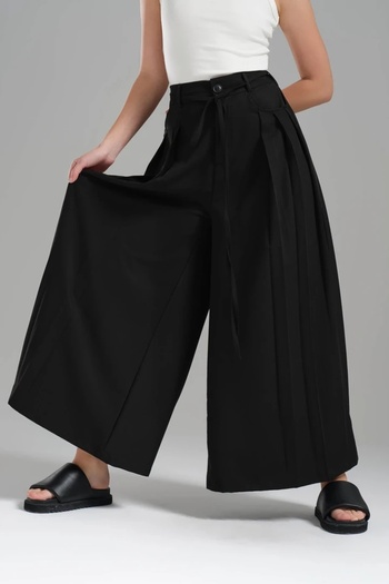 tw3 Women's Pleated Detailed Skirt Look Design Trousers