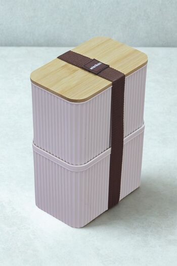 Piev Practical Zebra Double Bamboo Lid Storage Nutrition Container No 3