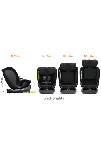 BUF BOOF Car Seat B-Joy DELUXE BUF BOOF iSIZE Grey Isofix sleeping position 155 degrees rotating 360 degrees