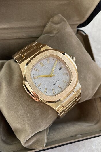 Leerybee Sınırlı Sayıda Premium Tarz Patek P Model Takvimli Erkek Kol Saati Özel Saat Kutulu