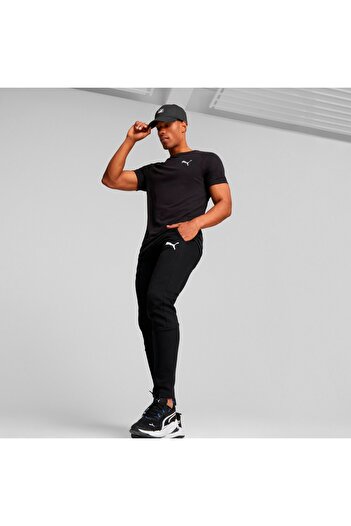 Puma Ανδρικό μαύρο αθλητικό παντελόνι Evostripe Core