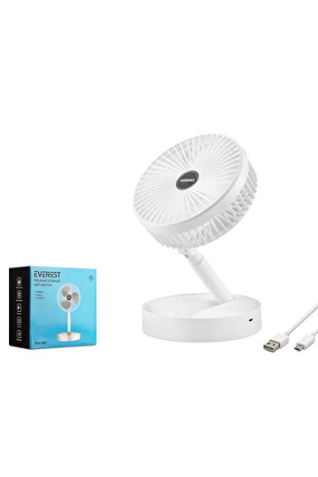 Everest Efn-605 Vantilatör Usb Şarjlı 800Mah 18Cm Beyaz