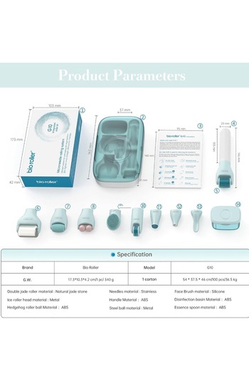 Prime by Javaudan Derma Roller - 10 in 1 Derma skincare kit - Derma Pen Microneedle Stamp for Hair, Beard growth, Shri