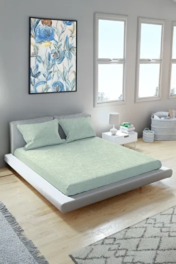 Arte Cotone Khaki Elastic Cotton Premium Sheet Set - Single - Double / King Size