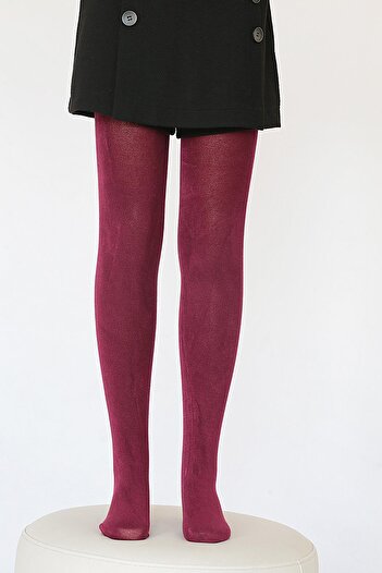 Daymod Soft Viscose Children's Pantyhose Claret Red