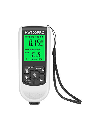 Choice White HW300PRO Thickness Gauge for Cars Film Automatic Thickness Gauge 0-2000UM Fe NFE Coating Meter