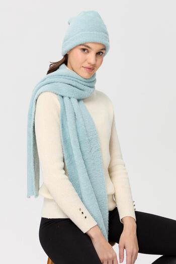 Desen Triko Women's Knitwear Aphrodite Scarf Mint