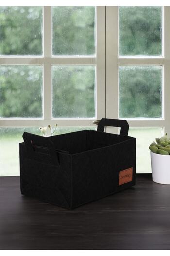 HOMİNG Multi-Purpose Felt Organizer Basket 30 cm X 20 cm 15 cm Hmy-6267