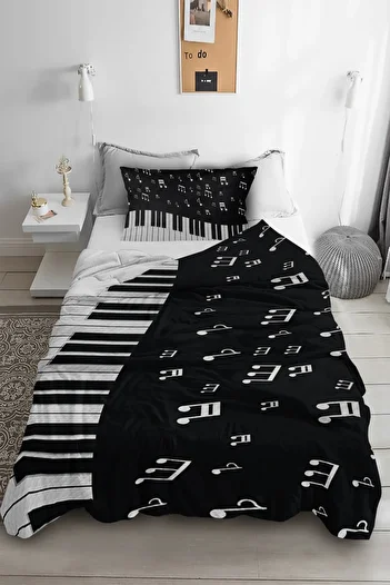 Bebişim Halı Piano Note Single Pique & Bedspread