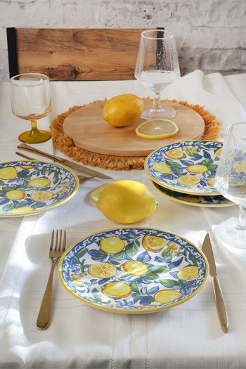 Keramika Farfurie pentru plăcinte Lemon Glow Aegean 20 Cm 4 Bucăți 22637
