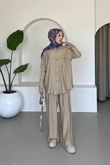 comstar Women's Tunic Shirt Loose Wide Leg Palazzo Pants Hijab Suit