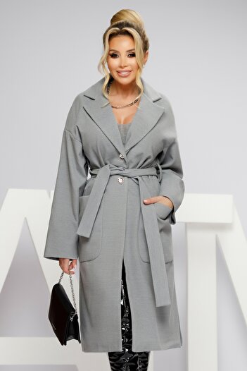 Atmosphere Fashion Gray fabric coat