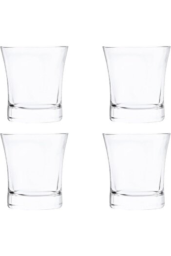 ALSAIF 4 pieces Glass cup set, designed with a wide opening and a stable base