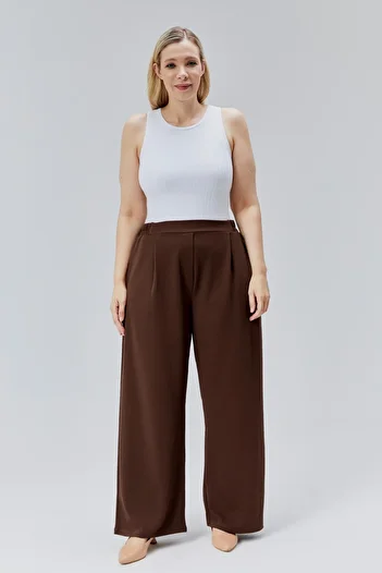 Symirna Loose Fit Pleated Women's Trousers