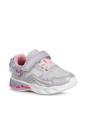 BUCKHEAD Children's Lighted Leather Daily Shoes Buck3046 Berry