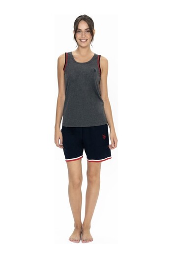 U.S. Polo Assn. Us Polo Cotton Thick Strap Women's Shorts Pajama Set