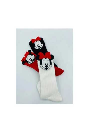 BB Girl's Knee Length Minine Mouse Themed Socks