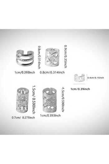 Bacoss Bohemian Hair Ring-Hair Earring Princess Model 10-Piece Hair Charms (Bc-1225)