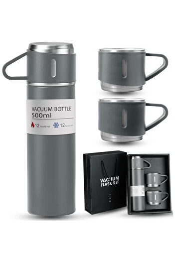 Primo Plus Coffee Mug with Handle for Hot and Cold Drinks Grey Colour