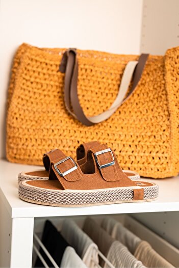 by selvi Lukka Shoes Χειροποίητες ανδρικές παντόφλες από φυσικό ψάθι με διπλή πόρπη Francesco Taba