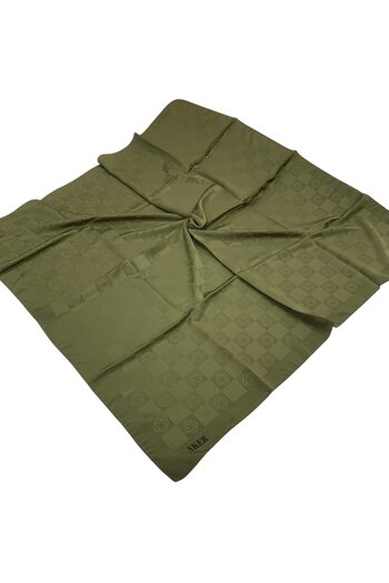 Aker Monogram Checkered Scarf - Khaki 951