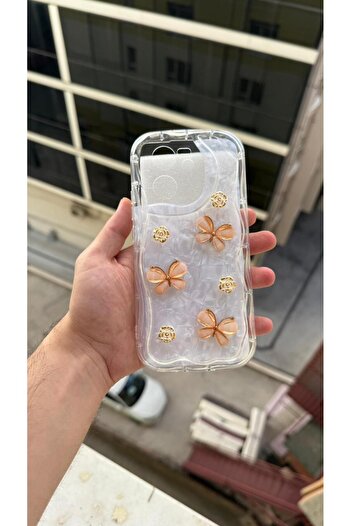 Rivor Xiaomi Mi 13T & Mi 13T Pro Uyumlu Kılıf Kamera Korumalı Kelebek Ve Çiçek Kabartmalı Desenli Kapak