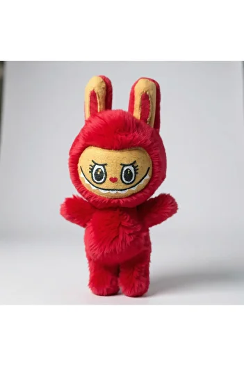 Hediye Sahibi Mini Rabbit Costume Labubu Plush Toy Red