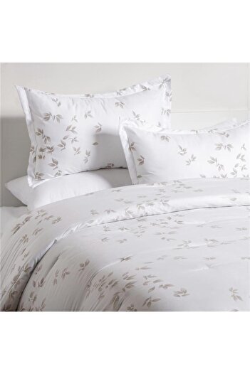 Cottage white microfiber king comforter set 6 pcs