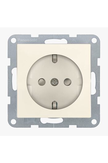 PANASONIC Schuko socket mechanism with child protection and Quick Connect (QC) Karre Plus 55 Beige