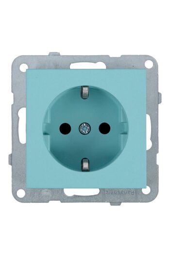 PANASONIC Schuko QC Karre Plus 55 Soft Touch Mechanism Turquoise