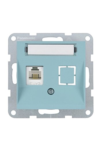 PANASONIC MECANISM PRIZA CAT6 cu ETICHETA KARRE PLUS 55 SOFT TOUCH TURCOAZ