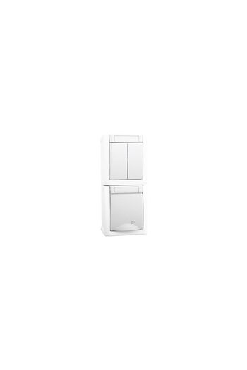 PANASONIC SCHUKO SOCKET+SWITCH IP54 PACIFIC WHITE
