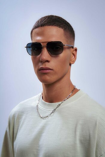 Bilge Karga Lis Silver Navy Men's Sunglasses