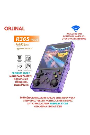 Prest R36s Plus Oyun Konsolu El Atarisi Orjinal Arkos Işletim Sistemi 128 Gb Hafıza 21000 Oyun 4ınch Ekran