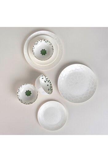 LA MESA white porcelain 18 pc dinner set