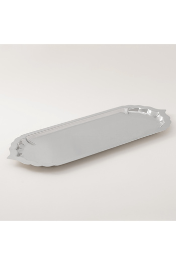 LA MESA Metal Serving Tray 60*23*2Cm, Silver