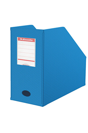 Esselte Foldable Document Holder, Blue, A4 Size, 10 cm Spine, Durable Plastic, Space‑Saving Design