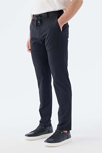Jakamen Black Comfort Fit Elastic Sports Pants