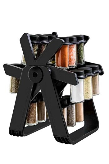 Dinex Rotating Spice Rack with 18 Jars, 100ml capacity
