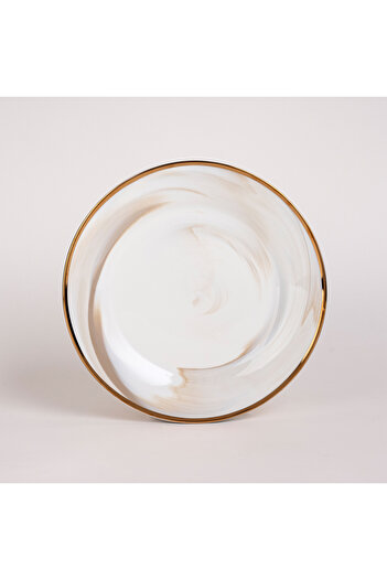 LA MESA brown porcelain 18 pc dinner set