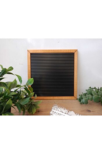 Wooden Factory Harfli Mesaj Panosu – Değiştirilebilir Yazı Tahtası - Fındık Ahşap Çerçeveli