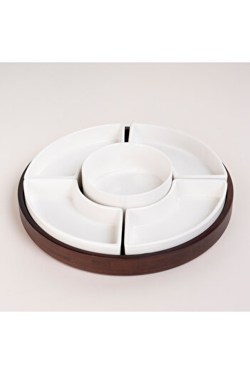Dallaty white porcelain nut bowls set 6 pcs